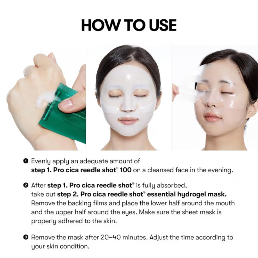 VT Cosmetics Pro Cica Reedle Shot 100 2-Step Hydrogel Mask (33g)