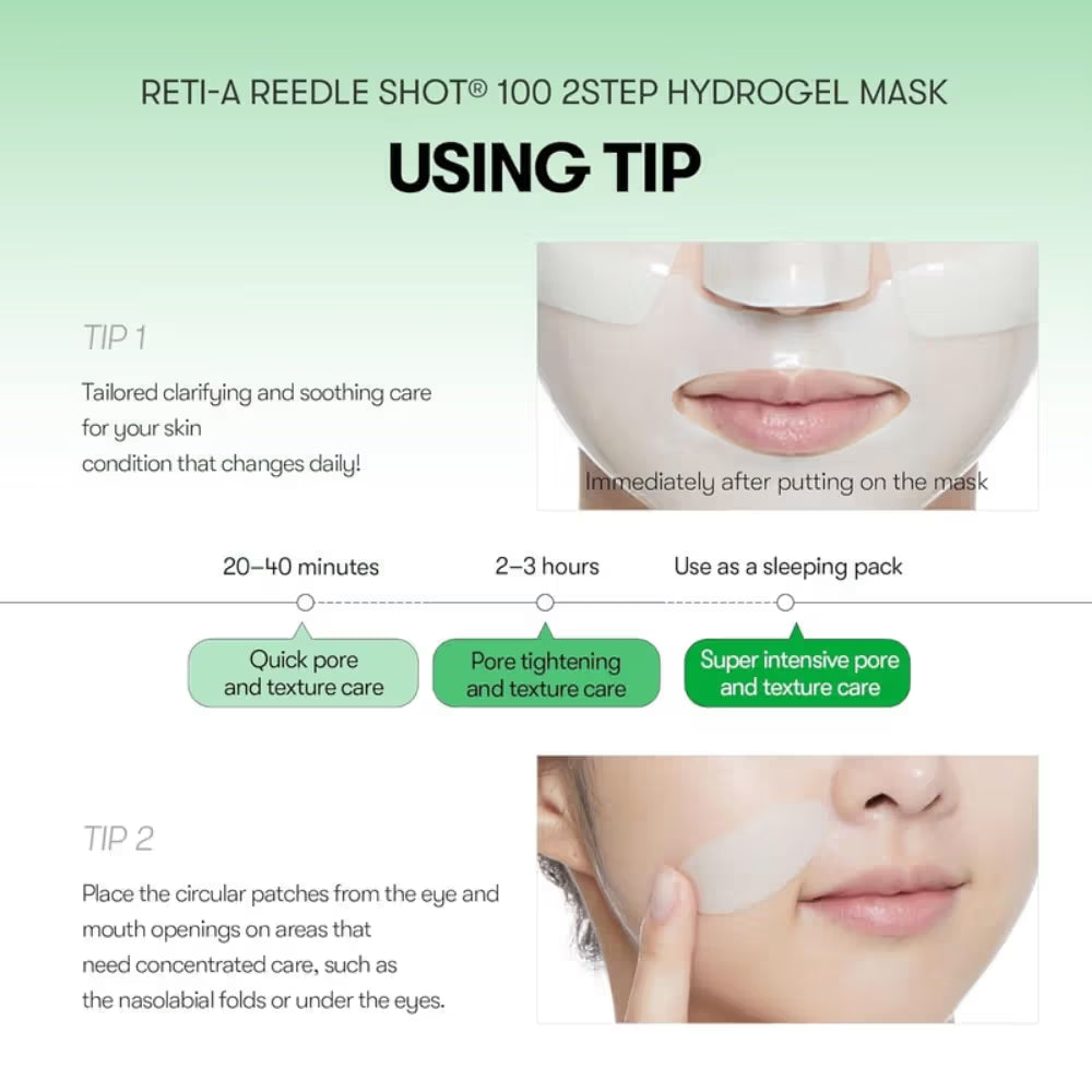 VT Cosmetics Reti-A Reedle Shot 100 2-Step Hydrogel Mask (33g)