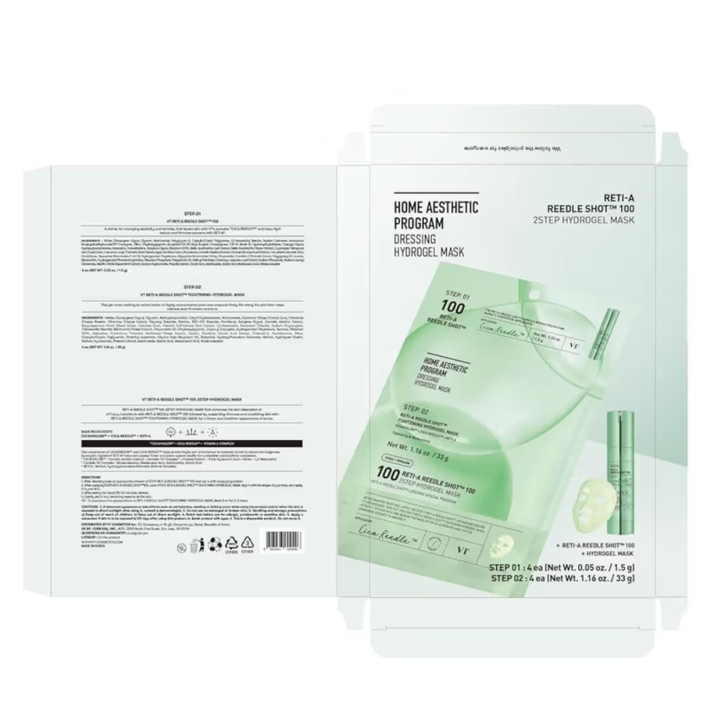 VT Cosmetics Reti-A Reedle Shot 100 2-Step Hydrogel Mask (33g)