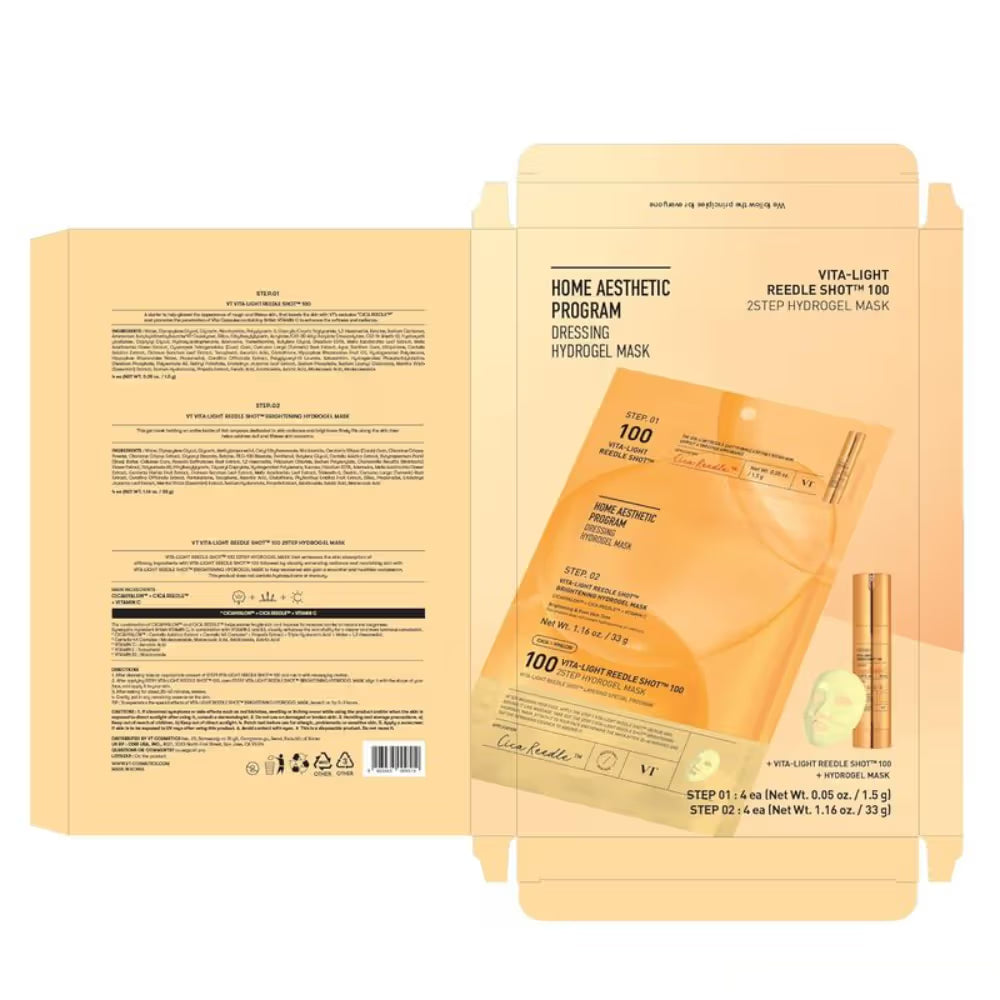 VT Cosmetics Vita Reedle Shot 100 2-Step Hydrogel Mask (33g)