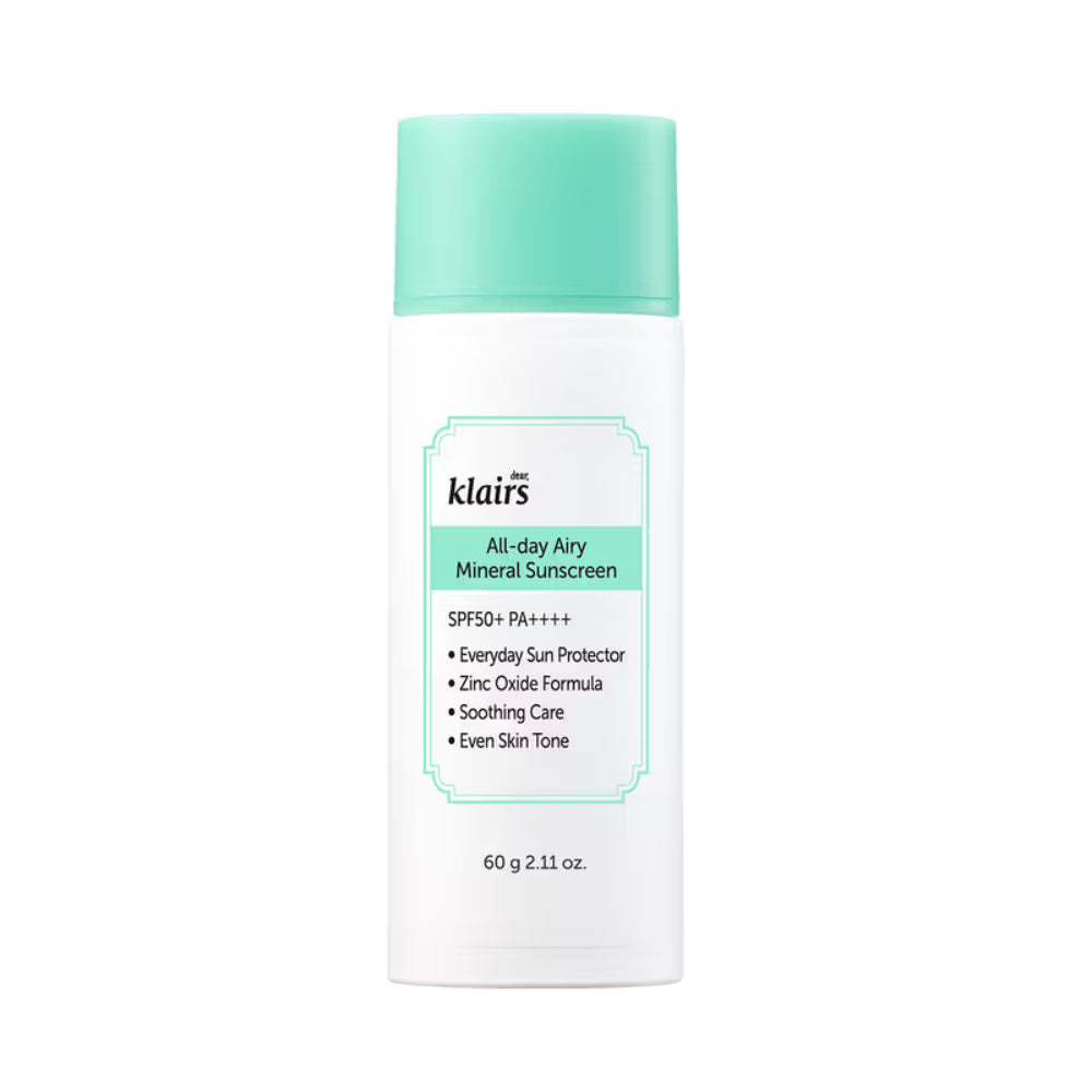 Klairs All-Day Airy Mineral Sunscreen SPF50+ PA++++ (60g)