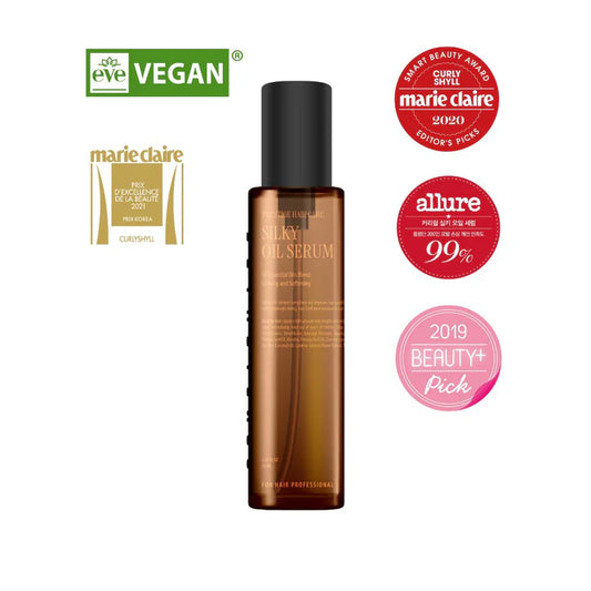 Curly Shyll Silky Oil Serum 70ml) | Lightweight Serum for Hair & Scalp | Shining & Softening Hair Care for Damaged, Frizzy Ends | Jojoba & Herbal Oils for Strengthening & Restoring