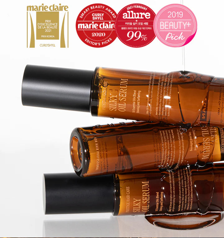 Curly Shyll Silky Oil Serum (13ml) | Lightweight Serum for Hair & Scalp | Shining & Softening Hair Care for Damaged, Frizzy Ends | Jojoba & Herbal Oils for Strengthening & Restoring