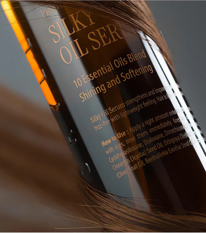 Curly Shyll Silky Oil Serum 70ml) | Lightweight Serum for Hair & Scalp | Shining & Softening Hair Care for Damaged, Frizzy Ends | Jojoba & Herbal Oils for Strengthening & Restoring
