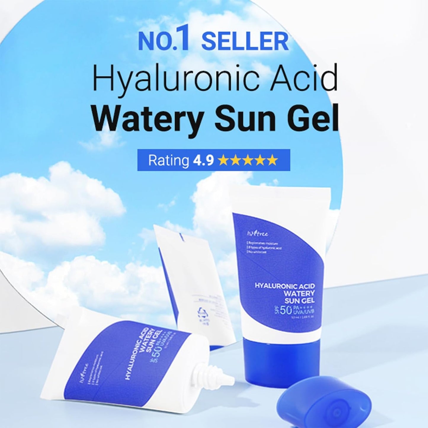 ISNTREE Hyaluronic Acid Watery Sun Gel SPF50+ PA++++ - 50ml