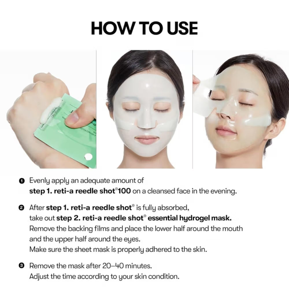 VT Cosmetics Reti-A Reedle Shot 100 2-Step Hydrogel Mask (33g)