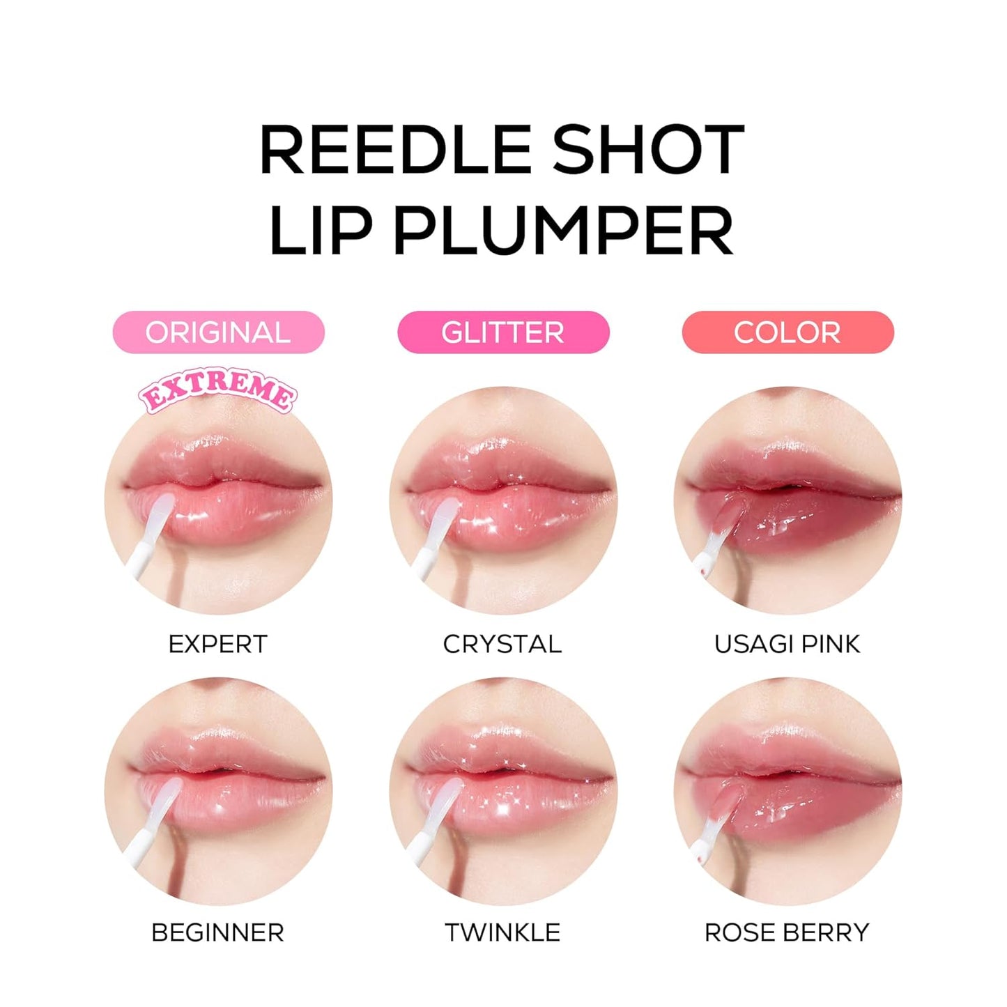 VTCOSMETICS Reedle Shot Lip Plumper, 0.15 oz (4.3 g), Moisturizing, Transparent, Lip Gloss, Fragrance-free, Korean Cosmetics (Beginner)