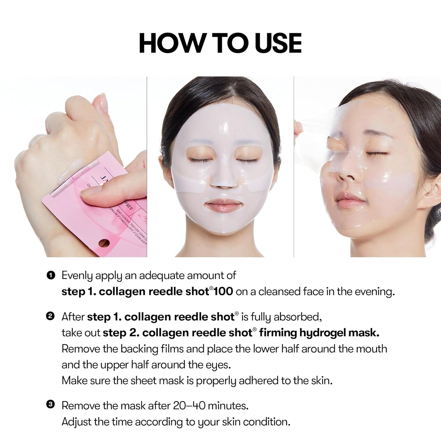 VT COSMETICS Collagen Reedle Shot 100 2-step Hydrogel Mask 33g
