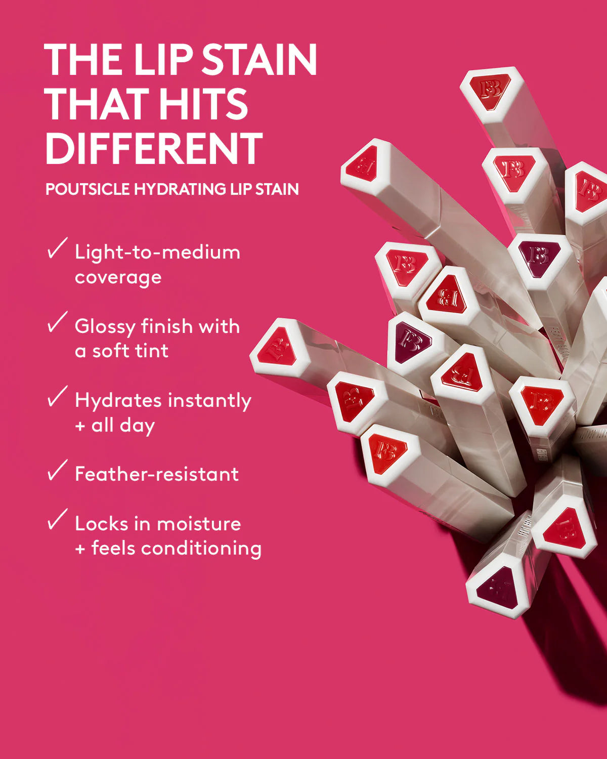 FENTY BEAUTY POUTSICLE HYDRATING LIP STAIN -FUCHSIA WIFE