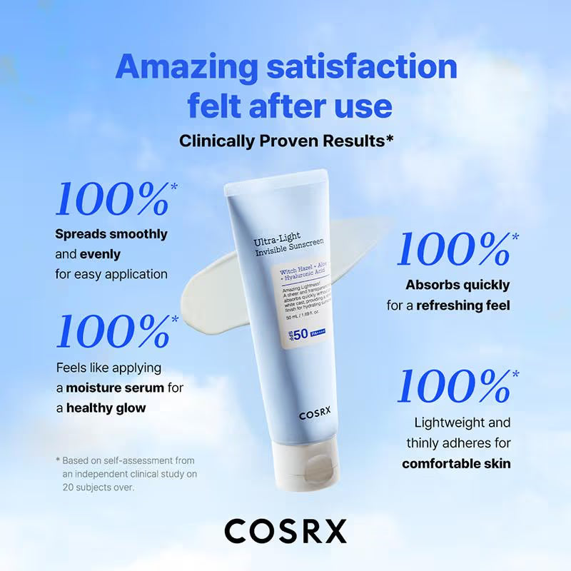COSRX Ultra-Light Invisible Sunscreen SPF50 PA++++ (50ml)