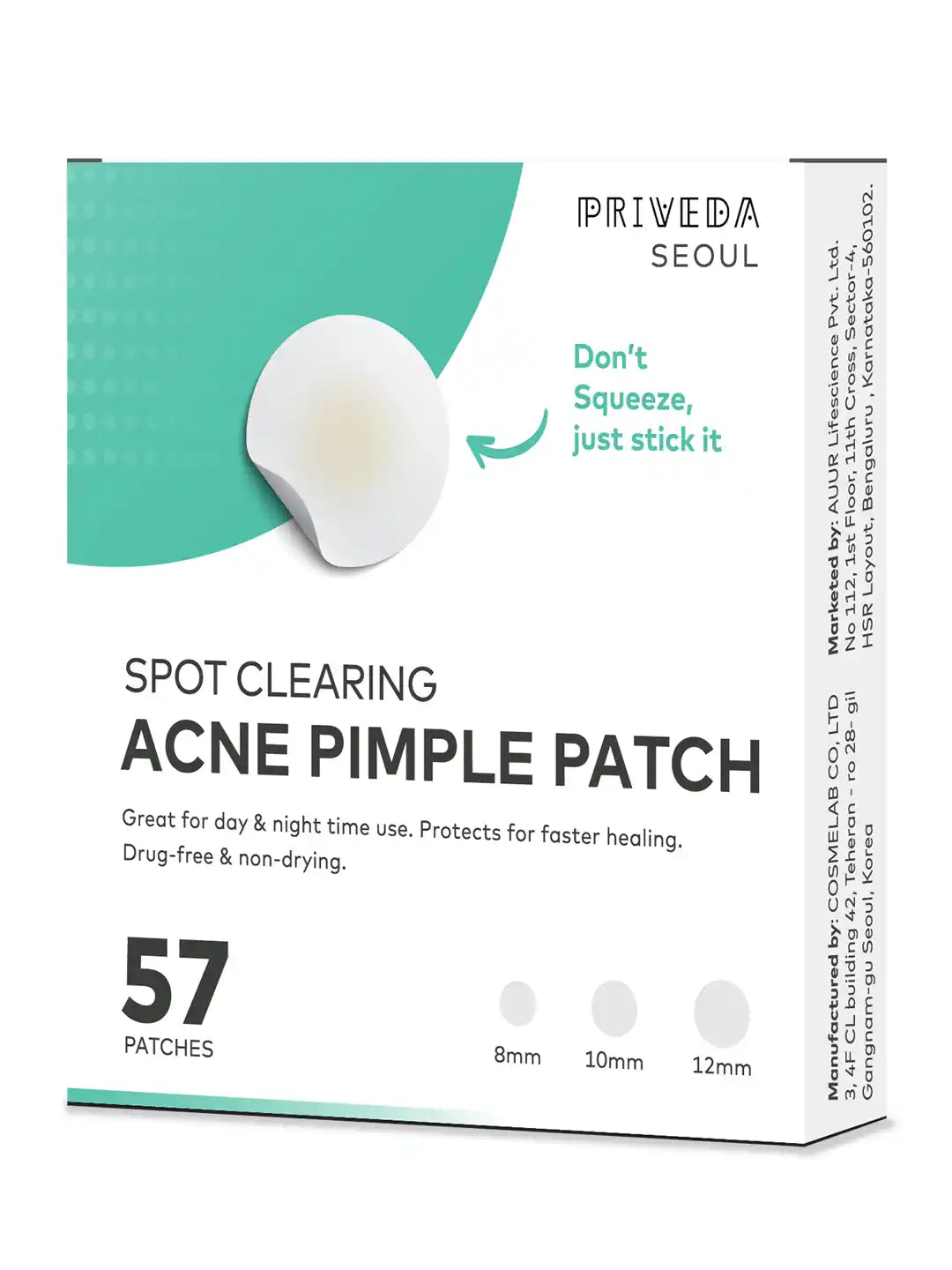 Priveda Seoul Spot Clearing Acne pimple patch (57 patches)  (20 g)