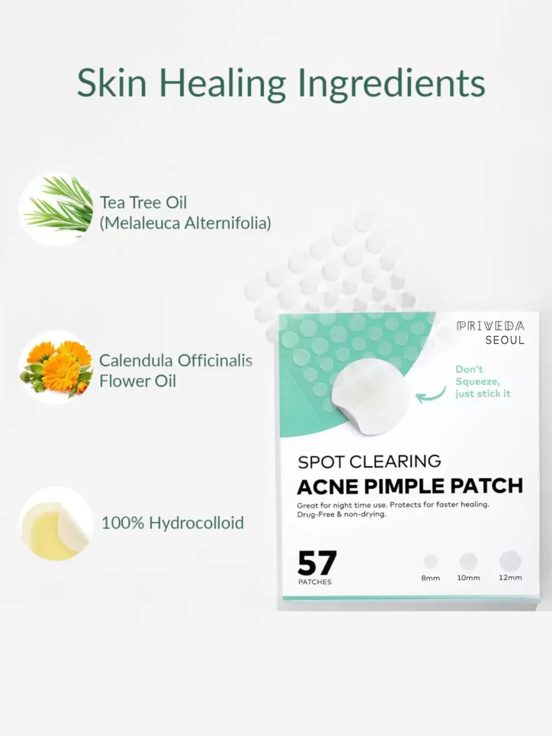 Priveda Seoul Spot Clearing Acne pimple patch (57 patches)  (20 g)